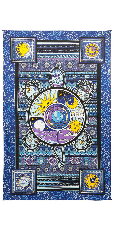 3D Turtle Mini Tapestry 30x45 - Art by Dan Morris