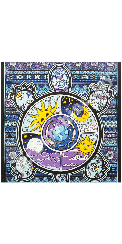 3D Turtle Mini Tapestry 30x45 - Art by Dan Morris