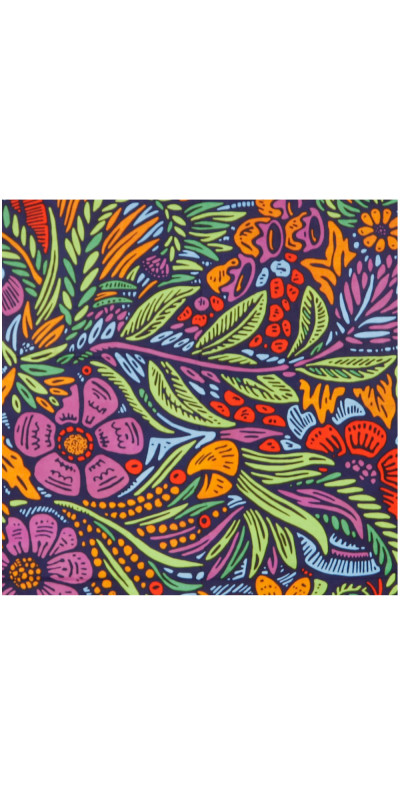 3D Lush Flower Tapestry  - Art by Chris Pinkerton