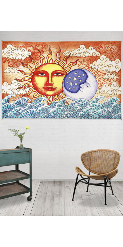 Sun & Moon Ocean Tapestry - Art by Dan Morris