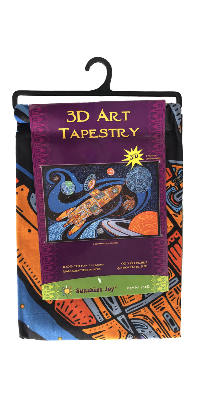 3D Blast Off Outer Space Tapestry  - Art by Chris Pinkerton *SALE*