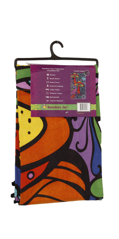 3D Mushroom Garden Tapestry