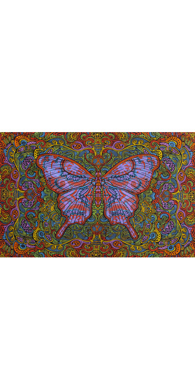 3D Butterfly Daydream Tapestry 90x60 Art by Chris Pinkerton