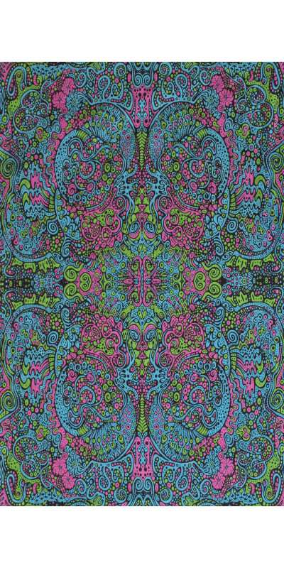 3D Psychedelic Liquid E Tapestry - Art by Chris Pinkerton