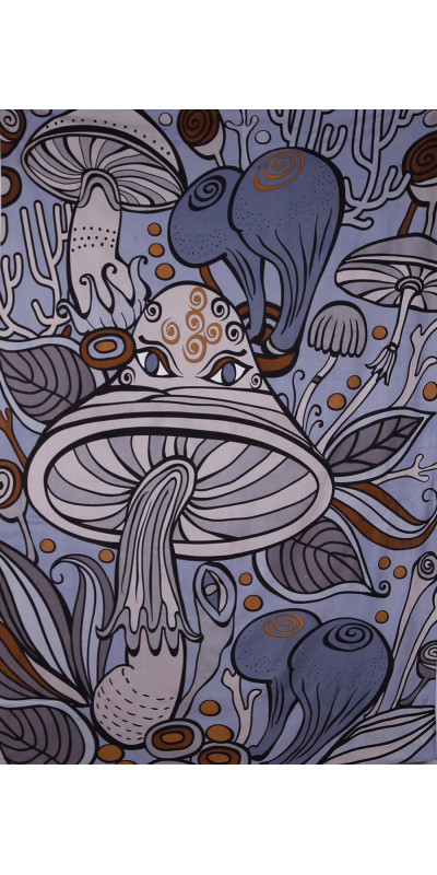 Shroom Teacher Grey Tapestry