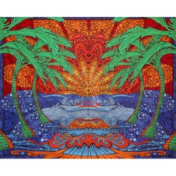 3D Epic Surf Tapestry 85x100 - Artwork by Chris Pinkerton 
