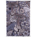 Grey Mushroom Garden Mini Tapestry 30x45 
