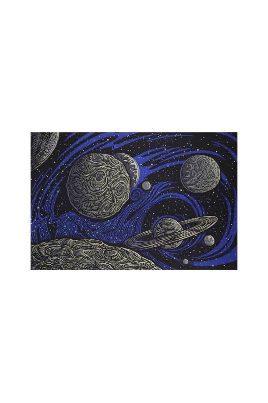3D Galactic Space Mini Tapestry 30x45 - Art by Chris Pinkerton 