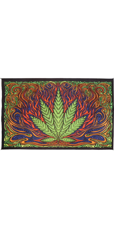 3D Hot Leaf Mini Tapestry 30x45 - Art by Chris Pinkerton