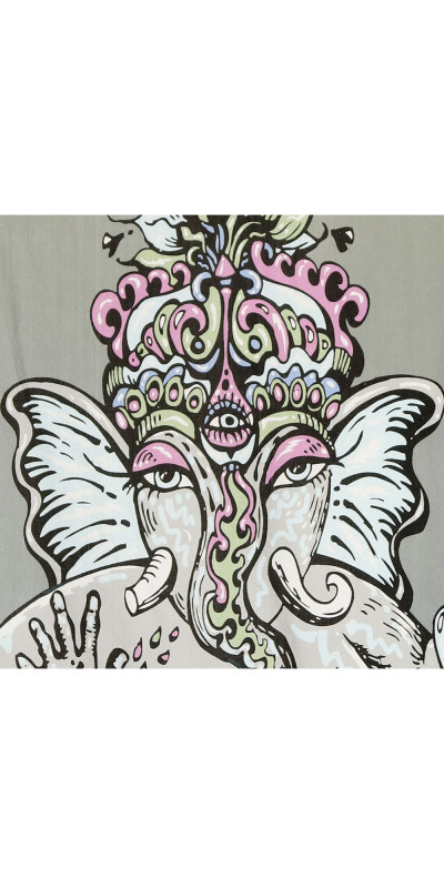 Ganesha Heady Art Print Tapestry 53x85 - Artwork by Mike DuBois
