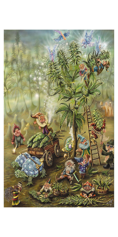 Gnome Grown Heady Art Print Tapestry 53x85 - Artwork by Mike DuBois