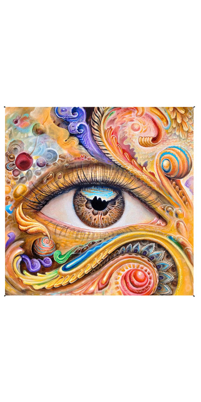 Time After Time Heady Art Print Mini Tapestry 30x30 - Artwork by Randal Roberts