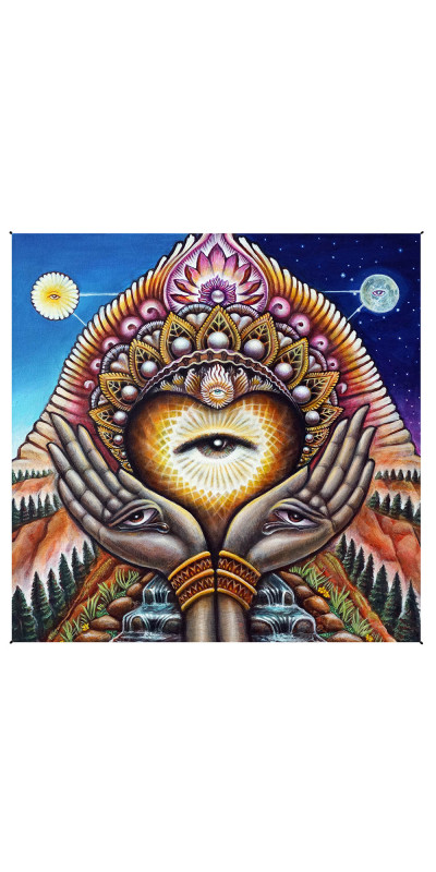 Healing Heart Heady Art Print Mini Tapestry 30x30 - Artwork by Randal Roberts