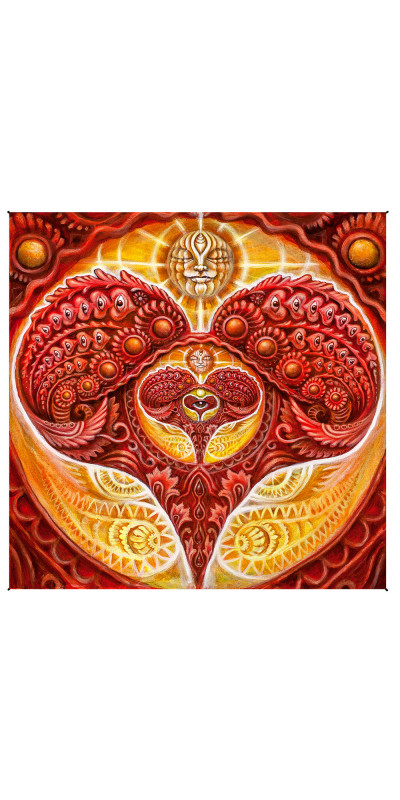 Beloved Heart Heady Art Print Mini Tapestry 30x30 - Artwork by Randal Roberts