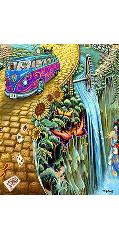 Grateful Dead Golden Road Heady Art Print Mini Tapestry 30x45 - Artwork by Mike DuBois **TARIFF SURCHARGE**