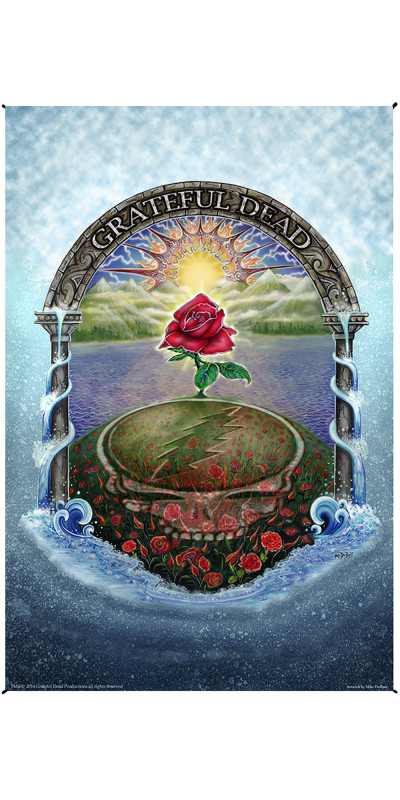 Grateful Dead Rose Garden Heady Art Print Tapestry 53x85 - Artwork by Mike DuBois