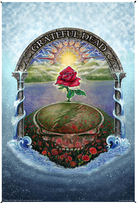 Grateful Dead Rose Garden Heady Art Print Mini Tapestry 30x45 - Artwork by Mike DuBois 