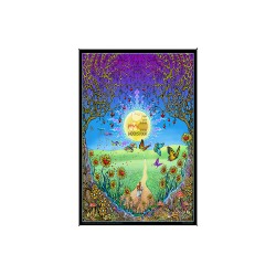 Woodstock Back To The Garden Heady Art Print Mini Tapestry 30x45 - Artwork by Mike DuBois 