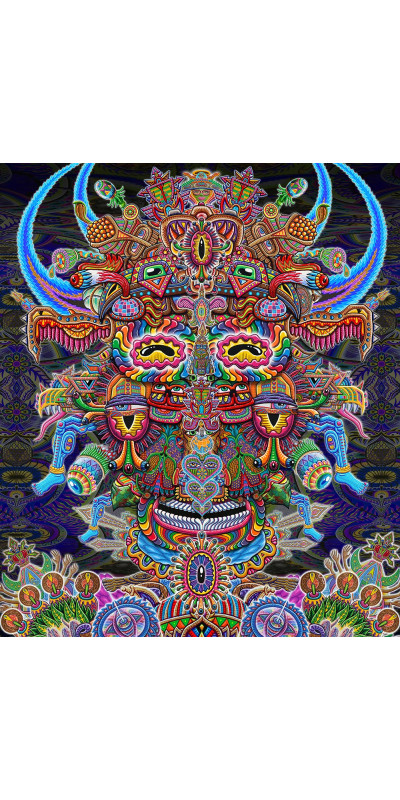 Bullish Man Heady Art Print Tapestry 58x76 - Artwork by Chris Dyer