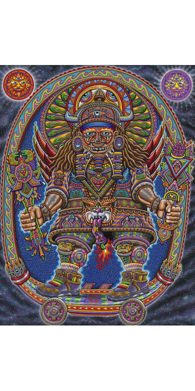 Spirit Warrior Heady Art Print Tapestry 58x75 - Artwork by Chris Dyer