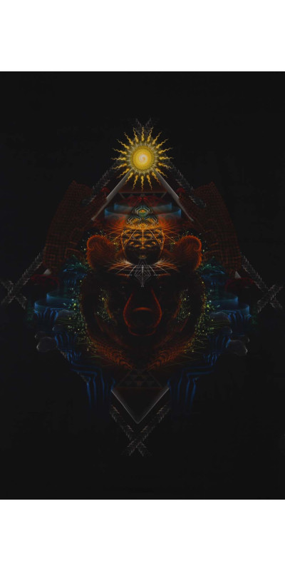 Karhu Alt Bear Heady Art Print Tapestry 53x85 - Artwork by Samuel Farrand