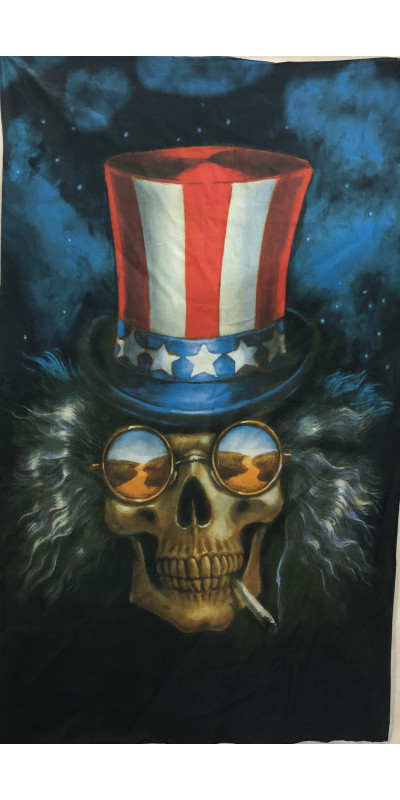 Uncle Sam Skull Heady Art Print Mini Tapestry 30x45 - Artwork by Richard Biffle