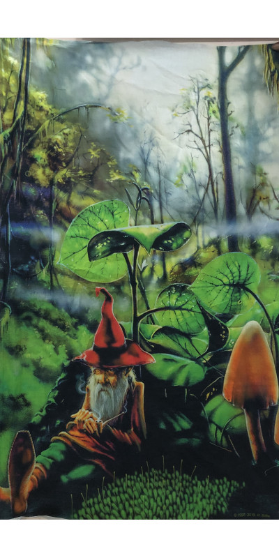 Respite Gnome Heady Art Print Mini Tapestry 30x45 - Artwork by Richard Biffle
