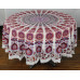 Zest For Life Round Purple/Red Mandala Tablecloth Tapestry 80" - Fringed Edge 