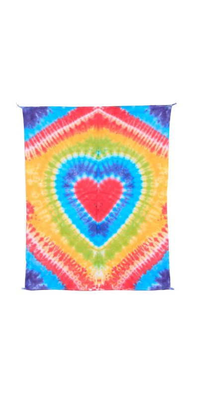 Rainbow Heart Tie-Dye Mini Tapestry 30x45