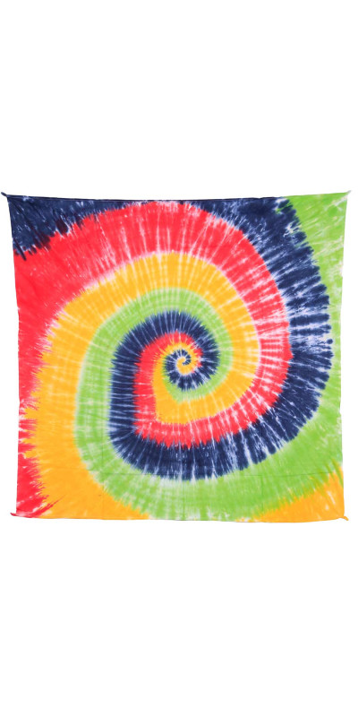 Rasta Spiral Tie-Dye Tapestry 58x58