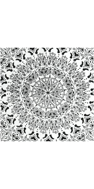 Zest For Life Tropical Mandala Tapestry 52x80" Black