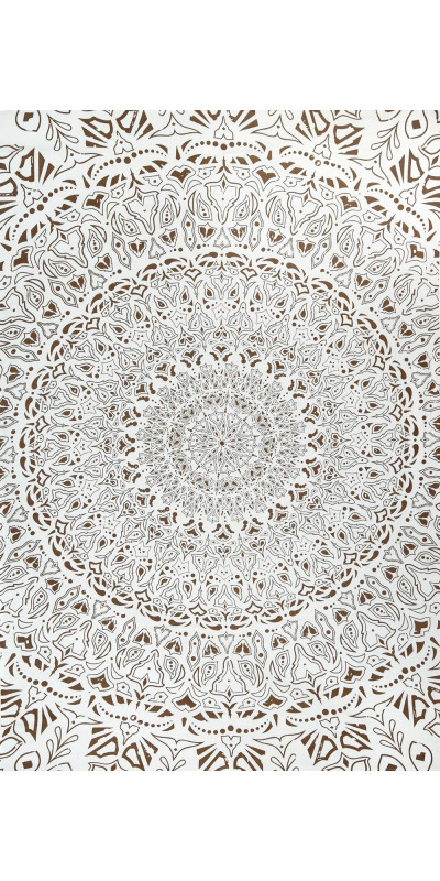 Zest For Life Tropical Mandala Tapestry 52x80" Brown