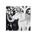 Zest For Life Elephant Tree Tapestry 52x80" Black   