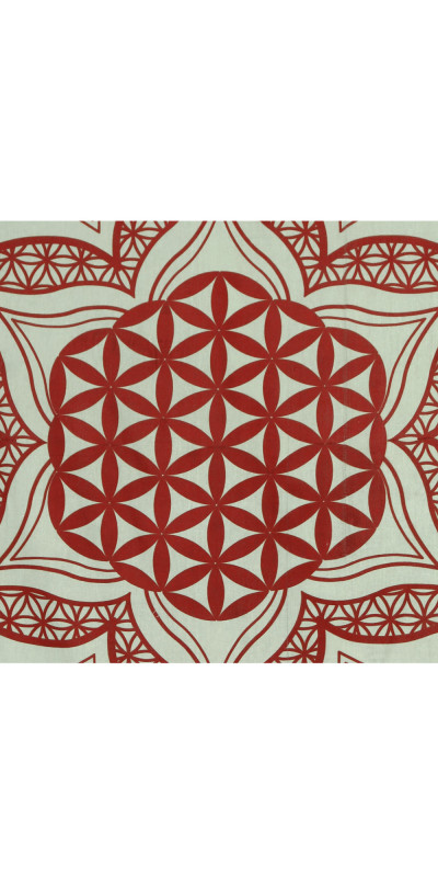 Zest For Life Flower Of Life Tapestry 52x80" Red