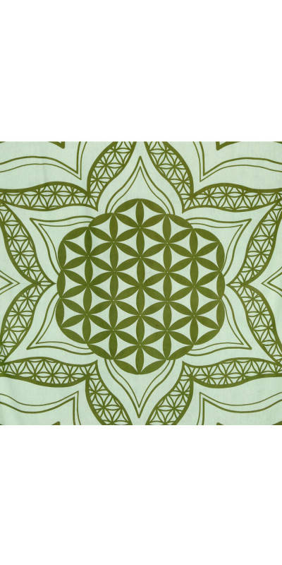 Zest For Life Flower Of Life Tapestry 52x80" Green