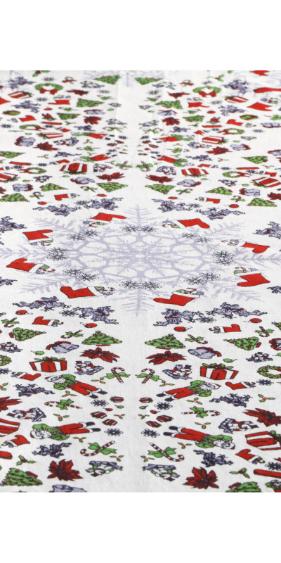 Zest For Life Christmas Mandala Tapestry 52x80" - Artwork by Dina June Toomey *CLEARANCE*