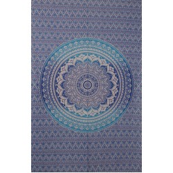 Zest For Life Blue Mandala Tapestry 52x80" 