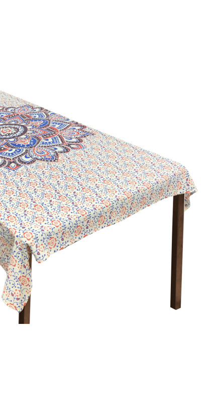 Zest For Life Red/Blue Mandala Tapestry 52x80"