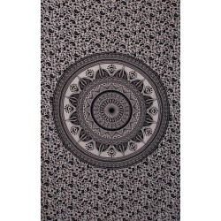 Zest For Life Black//White Mandala Tapestry 52x80" 