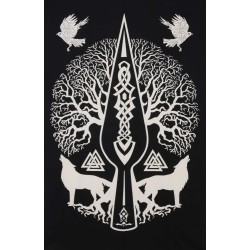 Zest For Life Celtic Wolf Tree Tapestry 52x80" 