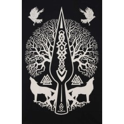 Zest For Life Celtic Wolf Tree Tapestry 52x80"