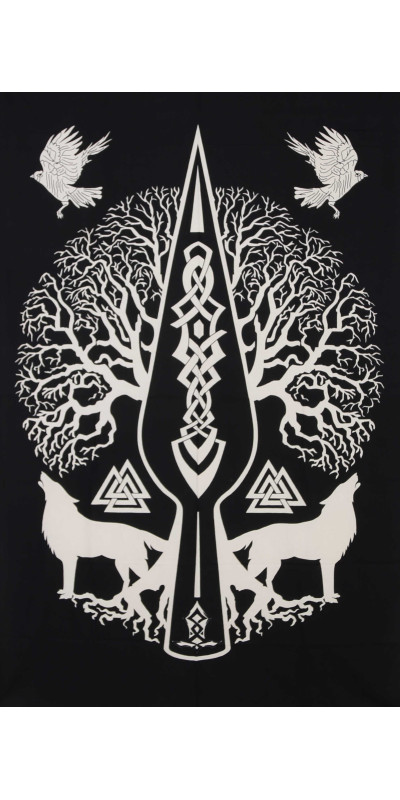 Zest For Life Celtic Wolf Tree Tapestry 52x80"