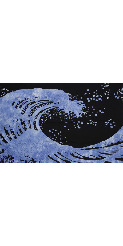 Zest For Life Ocean Wave Tapestry Blue Tie Dye 52x80"