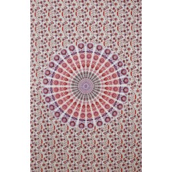 Zest For Life Circle Plume Tapestry Pink/Purple/Red 52x80" 