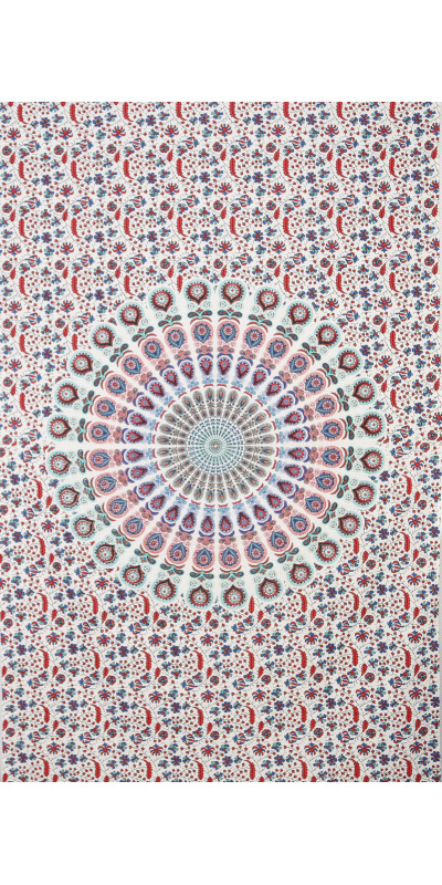 Zest For Life Circle Plume Tapestry Blue/Purple 52x80"