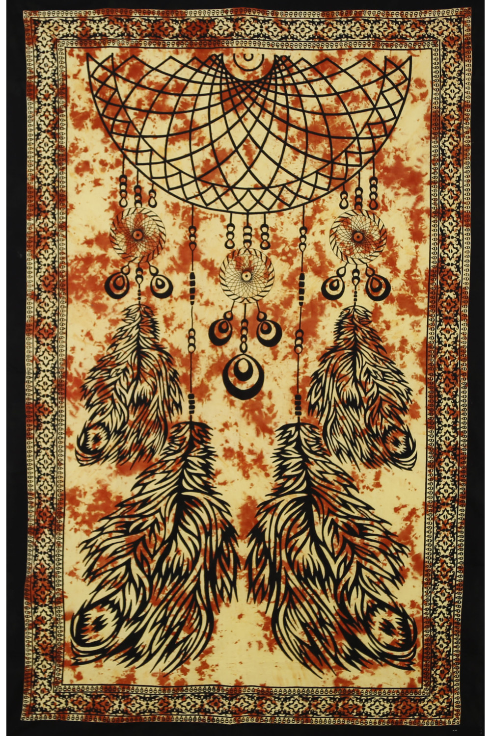 Zest For Life Orange Dreamcatcher Tapestry 52x80" 