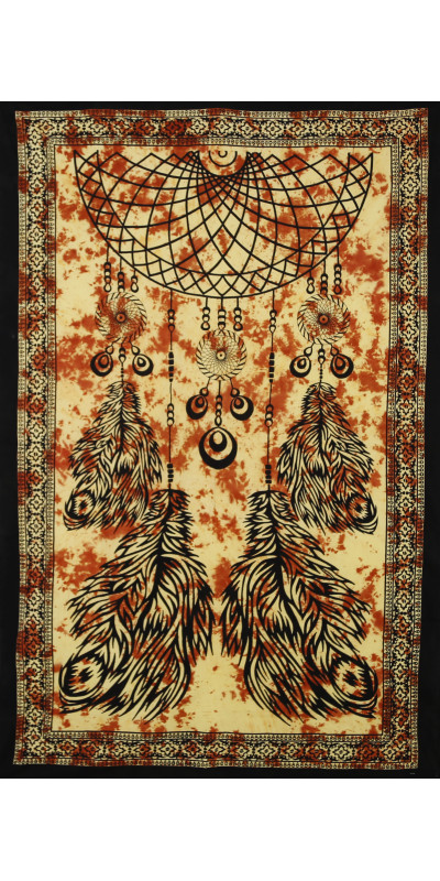 Zest For Life Orange Dreamcatcher Tapestry 52x80"