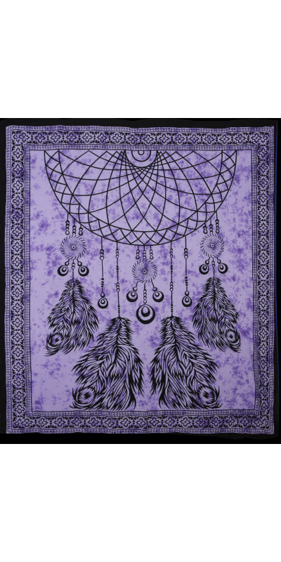 Zest For Life Purple Dreamcatcher Tapestry 84x95"