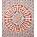 Zest For Life Circle Plume Tapestry Red 84x95"