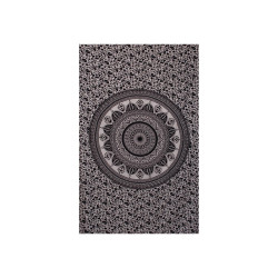 Zest For Life Mandala Mini Tapestry 30x45" Black & White 